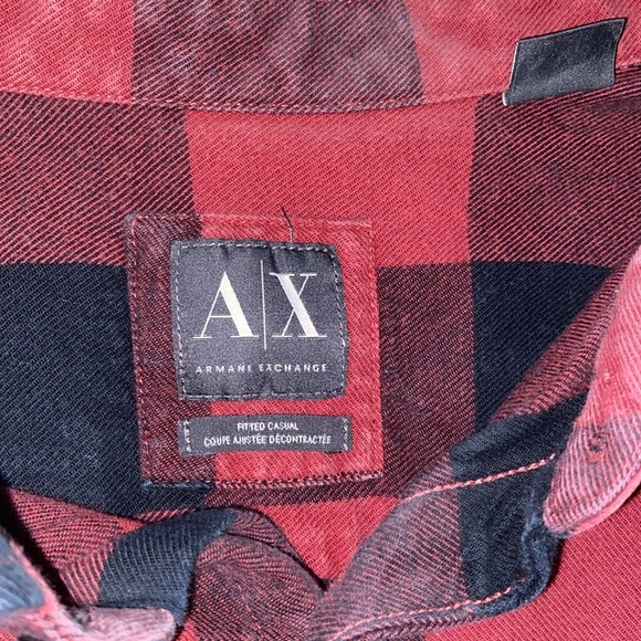 Armani Exchange Check Long-Sleeved Dress Shirt - Picture 2 of 10